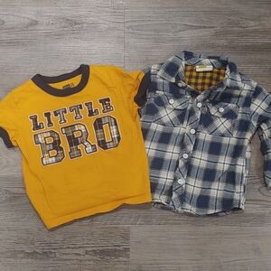 Crazy 8 Matching Little Bro Plaid Set 12 to 18 months